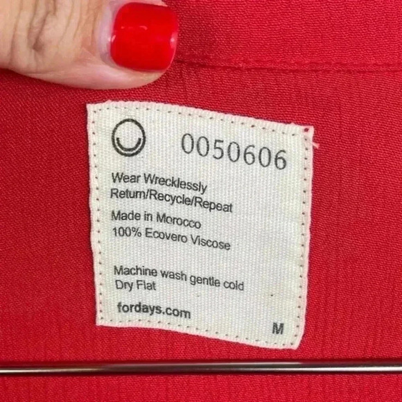 For Days Cherry Red SS Utility Romper - Picture 7 of 8